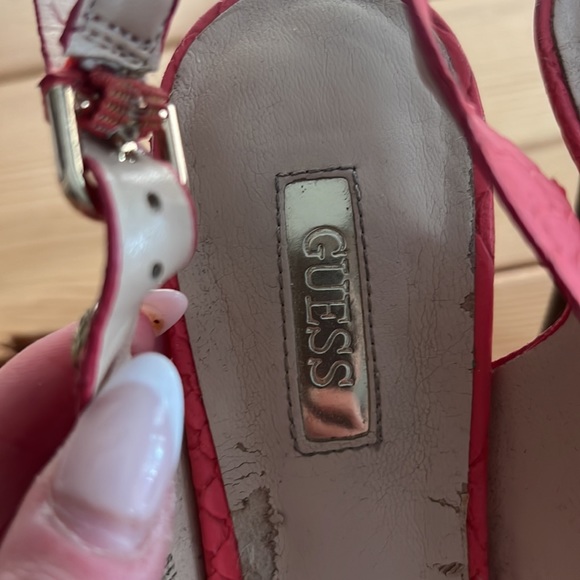 Guess Y2K Vintage Pink Platform Peep-toe Heels - Picture 5 of 8